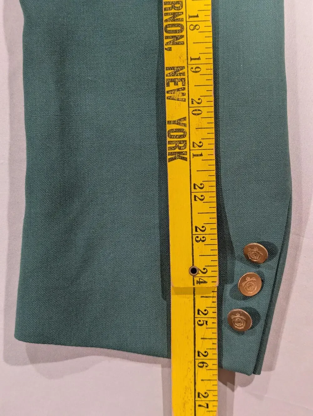 Christian Dior Blazer Mens 46 Green Classic Sport Coat Gold Buttons USA Monsieur